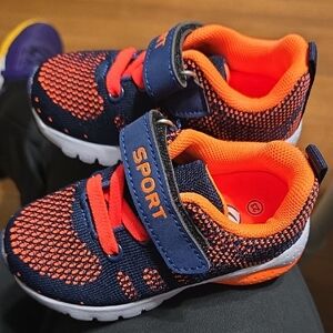 Sporto Kids Sneakers - Blue and Orange 5.5T